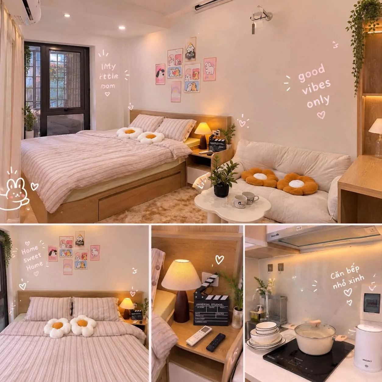Phòng Trường Chinh 201: bốn góc phòng ghép một