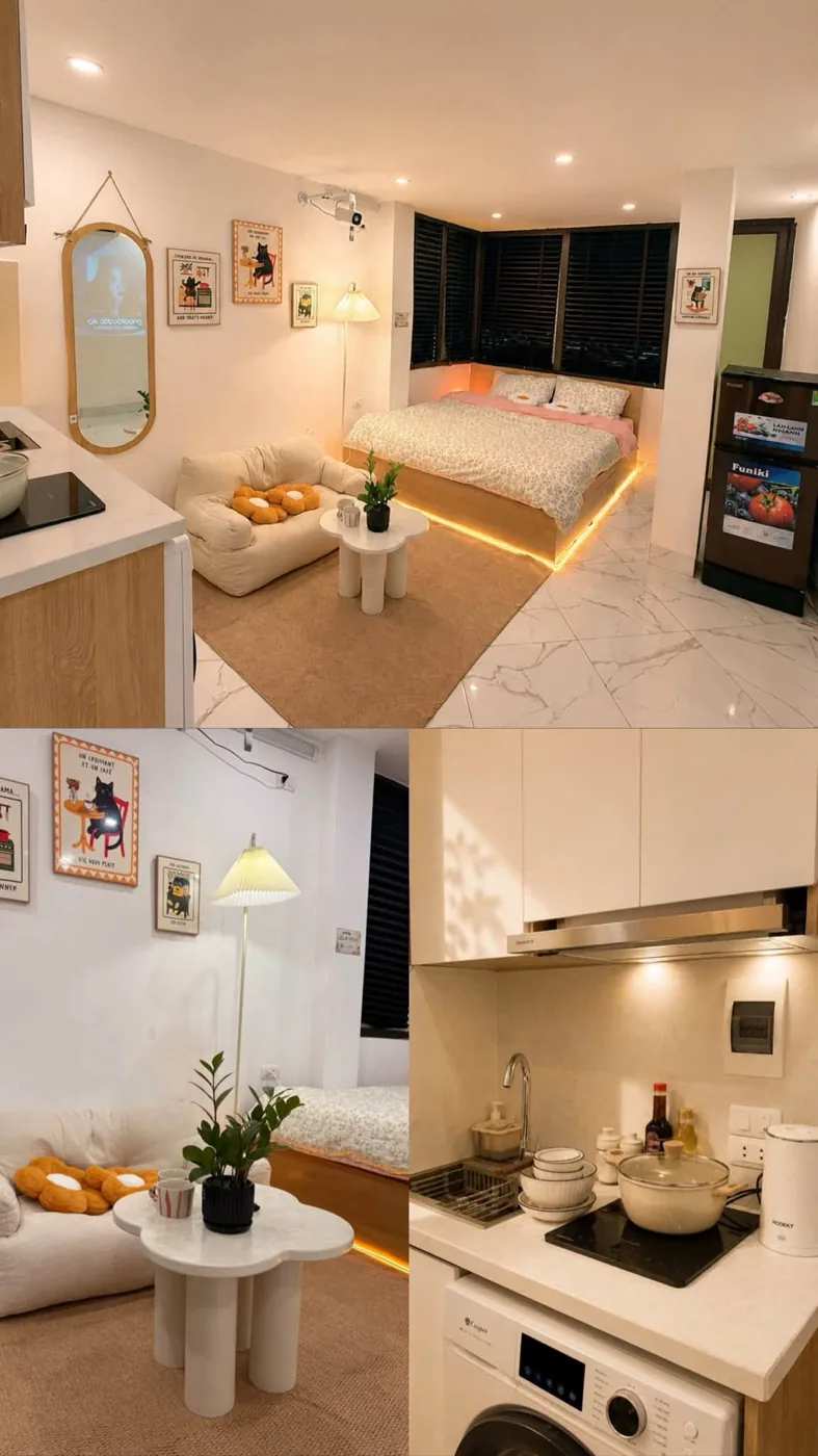 Phòng Trường Chinh 701: bốn góc phòng ghép một